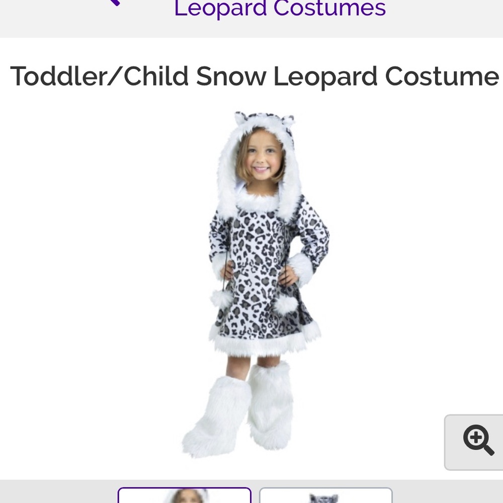 3T/4T Girls Snow Leopard Halloween Costume